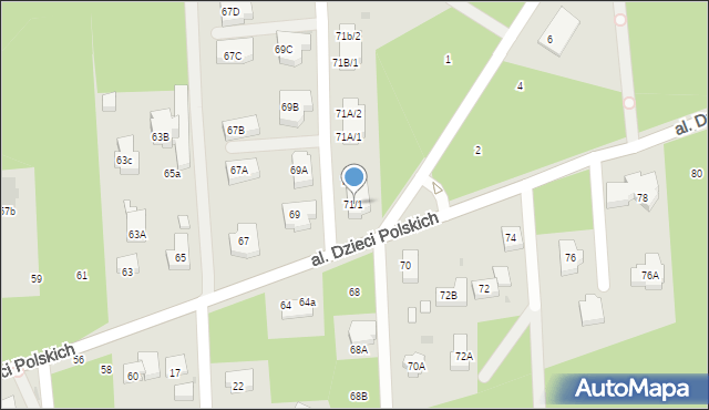 Warszawa, Aleja Dzieci Polskich, 71/1, mapa Warszawy