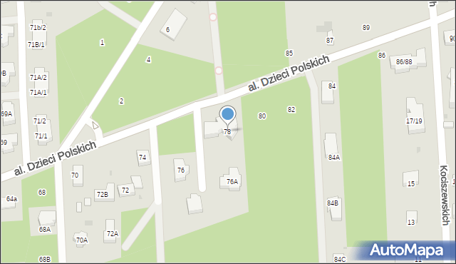 Warszawa, Aleja Dzieci Polskich, 78, mapa Warszawy
