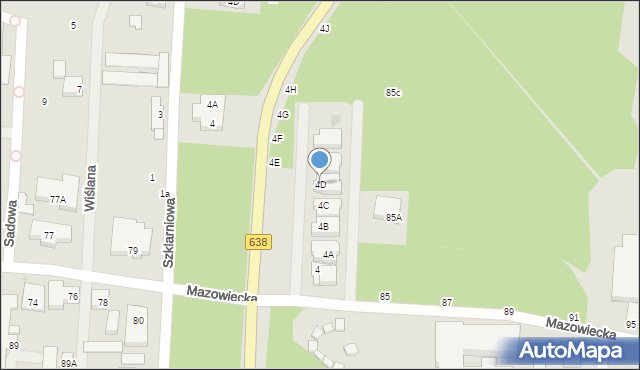 Warszawa, Aleja Piłsudskiego Józefa, marsz., 4D, mapa Warszawy