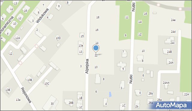 Warszawianka, Alpejska, 12, mapa Warszawianka
