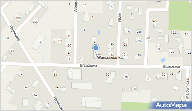Warszawianka, Alpejska, 2, mapa Warszawianka