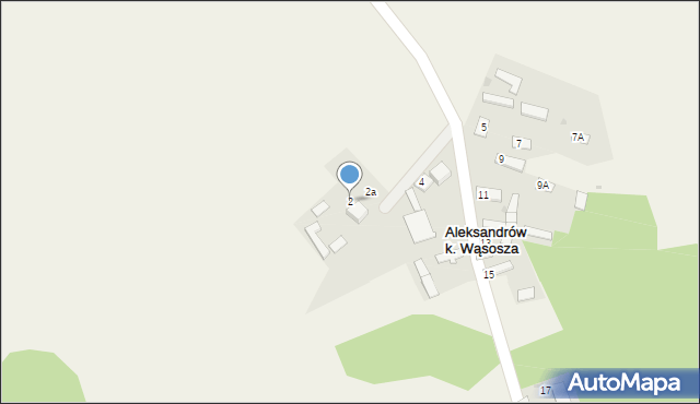 Wąsosz, Aleksandrów, 2, mapa Wąsosz