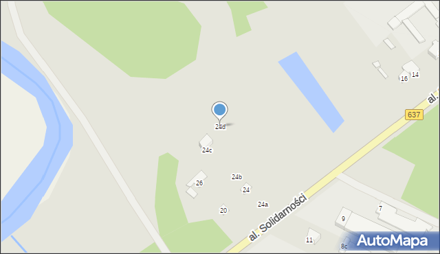 Węgrów, Aleja Solidarności, 24d, mapa Węgrów