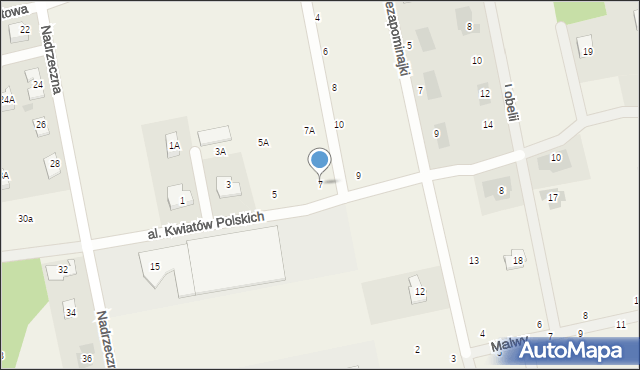 Wiązowna, Aleja Kwiatów Polskich, 7, mapa Wiązowna