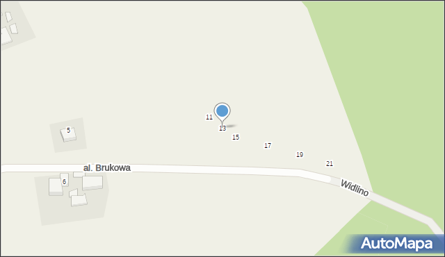 Widlino, Aleja Brukowa, 13, mapa Widlino