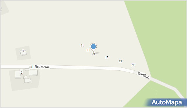 Widlino, Aleja Brukowa, 15, mapa Widlino