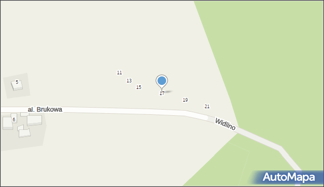 Widlino, Aleja Brukowa, 17, mapa Widlino