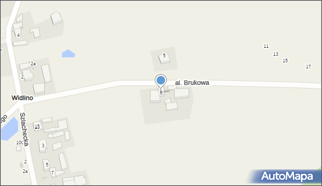 Widlino, Aleja Brukowa, 6, mapa Widlino