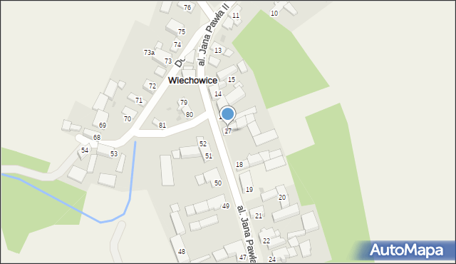 Wiechowice, Aleja Jana Pawła II, 17, mapa Wiechowice