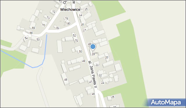 Wiechowice, Aleja Jana Pawła II, 19, mapa Wiechowice