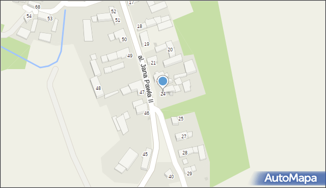 Wiechowice, Aleja Jana Pawła II, 24, mapa Wiechowice