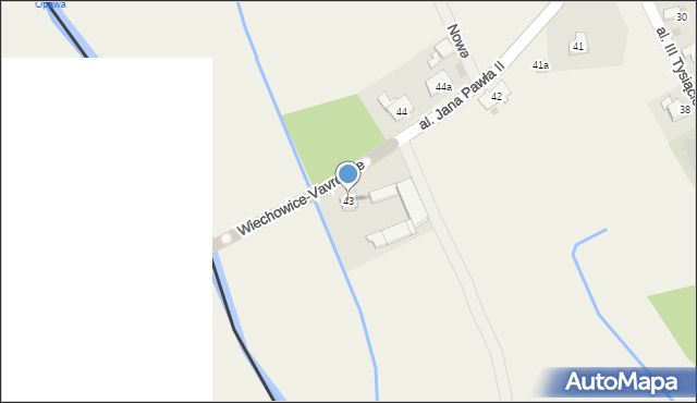 Wiechowice, Aleja Jana Pawła II, 43, mapa Wiechowice