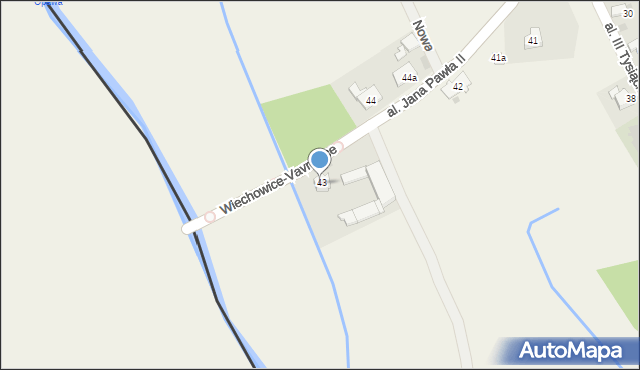 Wiechowice, Aleja Jana Pawła II, 43a, mapa Wiechowice