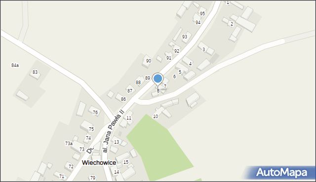 Wiechowice, Aleja Jana Pawła II, 8, mapa Wiechowice