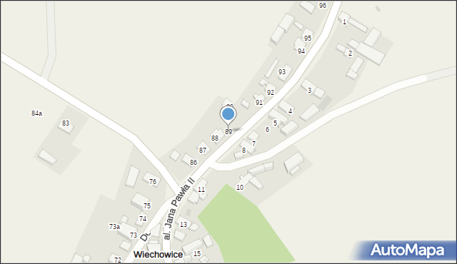 Wiechowice, Aleja Jana Pawła II, 89, mapa Wiechowice