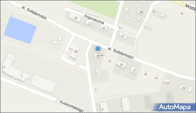 Wieliszew, Aleja Solidarności, 23, mapa Wieliszew