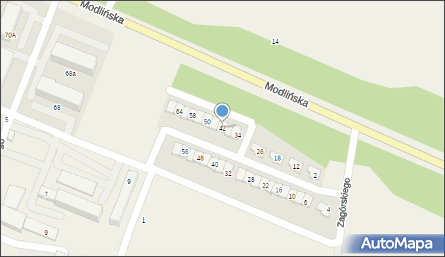 Wieliszew, Aleja Solidarności, 42, mapa Wieliszew