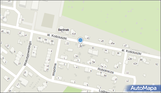 Wieluń, Aleja Kościuszki Tadeusza, gen., 26, mapa Wieluń