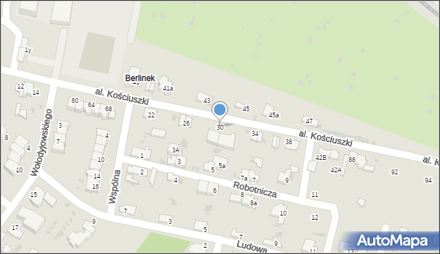 Wieluń, Aleja Kościuszki Tadeusza, gen., 30, mapa Wieluń