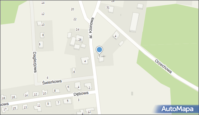 Wilczyn, Aleja Klonowa, 3, mapa Wilczyn