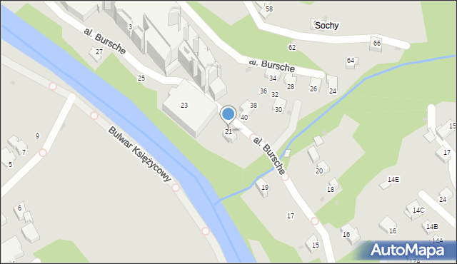 Wisła, Aleja Bursche Juliusza, ks. bp., 21, mapa Wisła