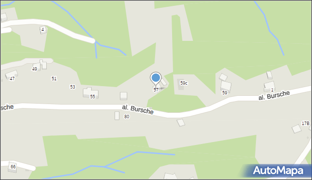 Wisła, Aleja Bursche Juliusza, ks. bp., 57, mapa Wisła