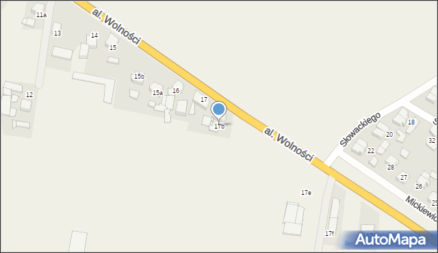 Witaszyce, Aleja Wolności, 17b, mapa Witaszyce