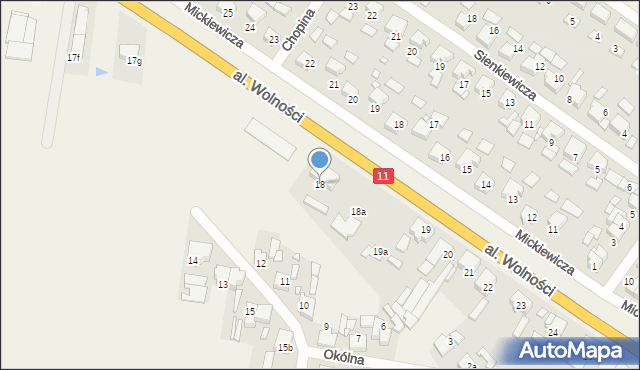 Witaszyce, Aleja Wolności, 18, mapa Witaszyce