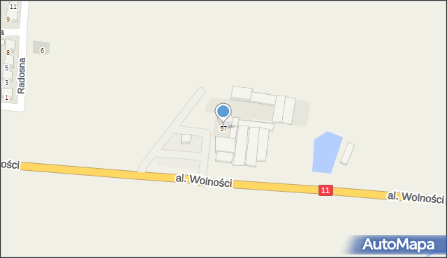 Witaszyce, Aleja Wolności, 57, mapa Witaszyce