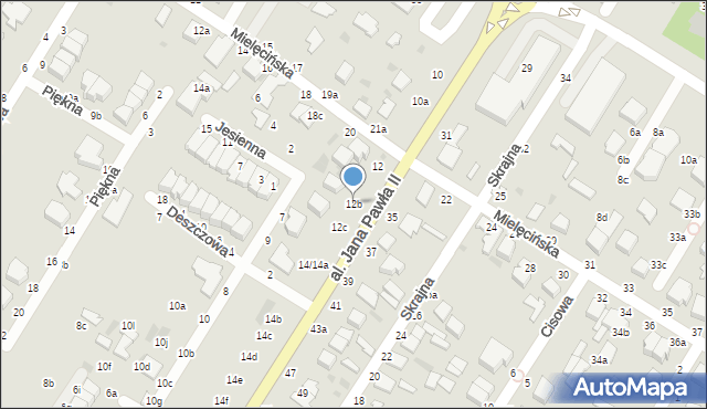 Włocławek, Aleja Jana Pawła II, 12b, mapa Włocławka