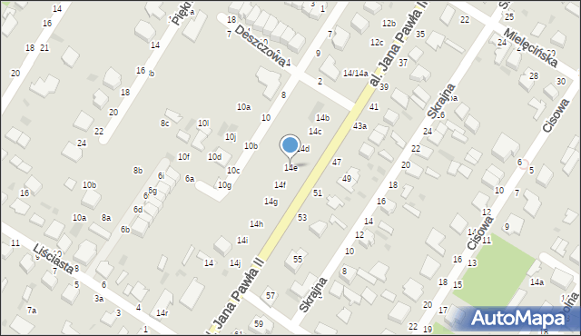 Włocławek, Aleja Jana Pawła II, 14e, mapa Włocławka