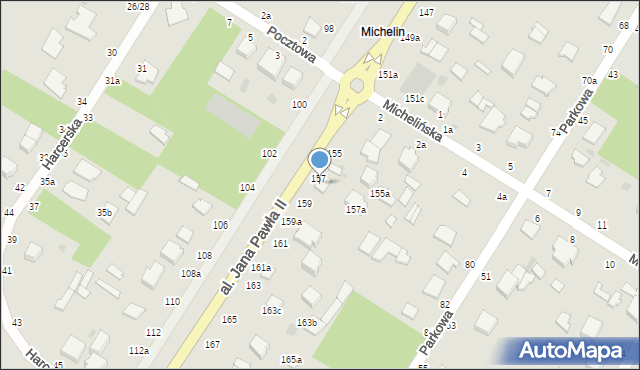 Włocławek, Aleja Jana Pawła II, 157b, mapa Włocławka