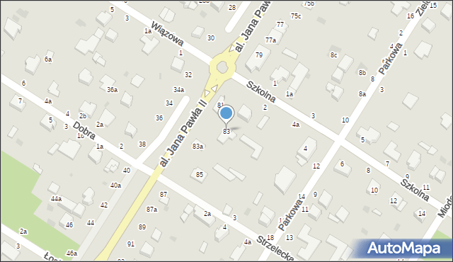 Włocławek, Aleja Jana Pawła II, 83, mapa Włocławka