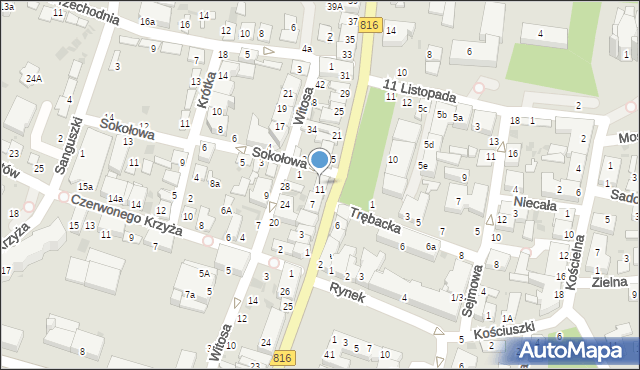 Włodawa, Aleja Piłsudskiego Józefa, marsz., 13, mapa Włodawa