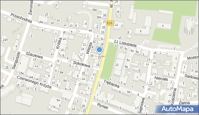 Włodawa, Aleja Piłsudskiego Józefa, marsz., 21, mapa Włodawa