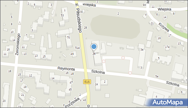 Włodawa, Aleja Piłsudskiego Józefa, marsz., 26, mapa Włodawa