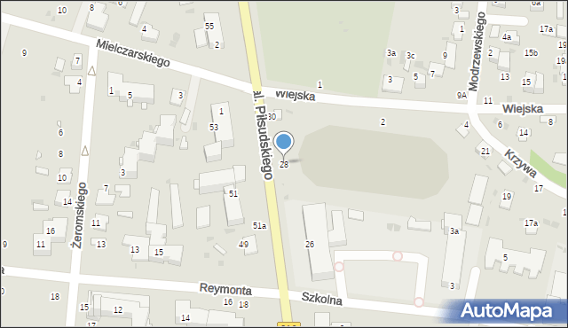 Włodawa, Aleja Piłsudskiego Józefa, marsz., 28, mapa Włodawa