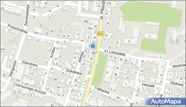 Włodawa, Aleja Piłsudskiego Józefa, marsz., 29, mapa Włodawa