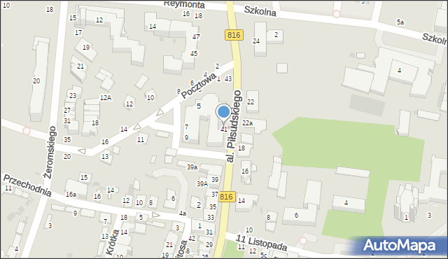 Włodawa, Aleja Piłsudskiego Józefa, marsz., 41, mapa Włodawa