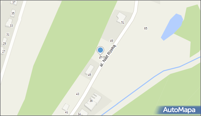 Włynkówko, Aleja nad Rzeką, 47, mapa Włynkówko