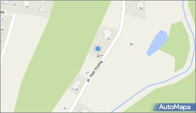 Włynkówko, Aleja nad Rzeką, 49, mapa Włynkówko