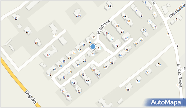 Włynkówko, Aleja Różana, 23, mapa Włynkówko