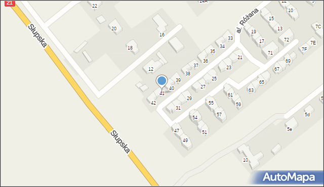 Włynkówko, Aleja Różana, 41, mapa Włynkówko