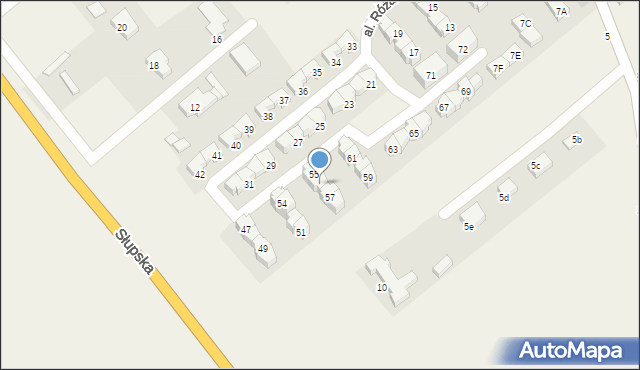 Włynkówko, Aleja Różana, 56, mapa Włynkówko