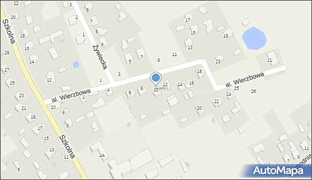 Wola Baranowska, Aleja Wierzbowa, 10, mapa Wola Baranowska