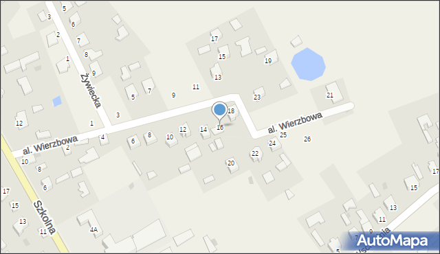 Wola Baranowska, Aleja Wierzbowa, 16, mapa Wola Baranowska