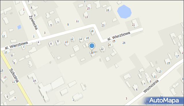 Wola Baranowska, Aleja Wierzbowa, 20, mapa Wola Baranowska