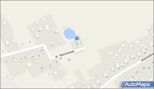 Wola Baranowska, Aleja Wierzbowa, 21, mapa Wola Baranowska