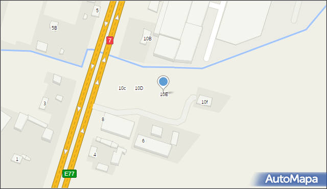 Wola Mrokowska, Aleja Krakowska, 10E, mapa Wola Mrokowska