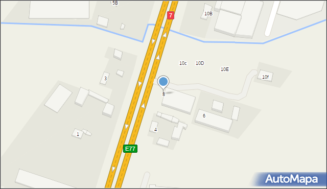 Wola Mrokowska, Aleja Krakowska, 8, mapa Wola Mrokowska